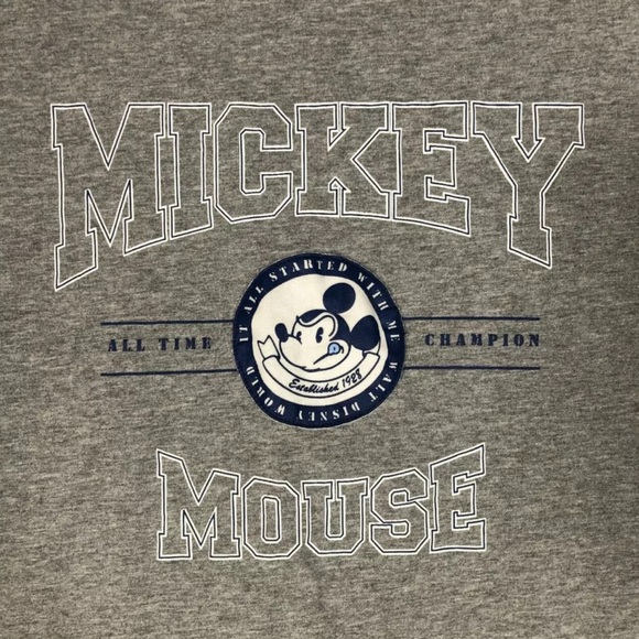 Walt Disney World T-Shirt Mickey Mouse Gray Embroidered Mens XL - Picture 2 of 6